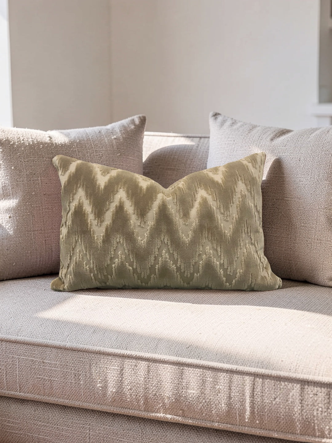 Brentano Fabric Lumbar Pillow Andamento 12x18" Knife Edge Cover