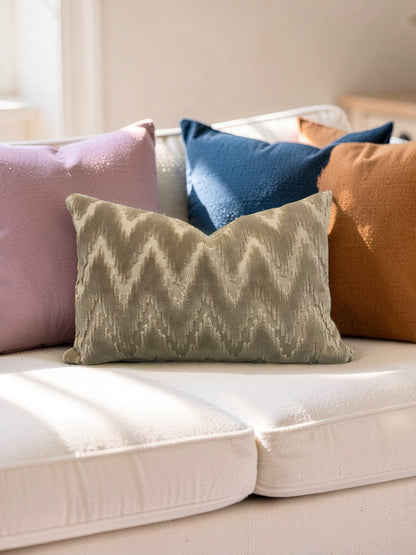 Brentano Fabric Lumbar Pillow Andamento 12x18" Knife Edge Cover