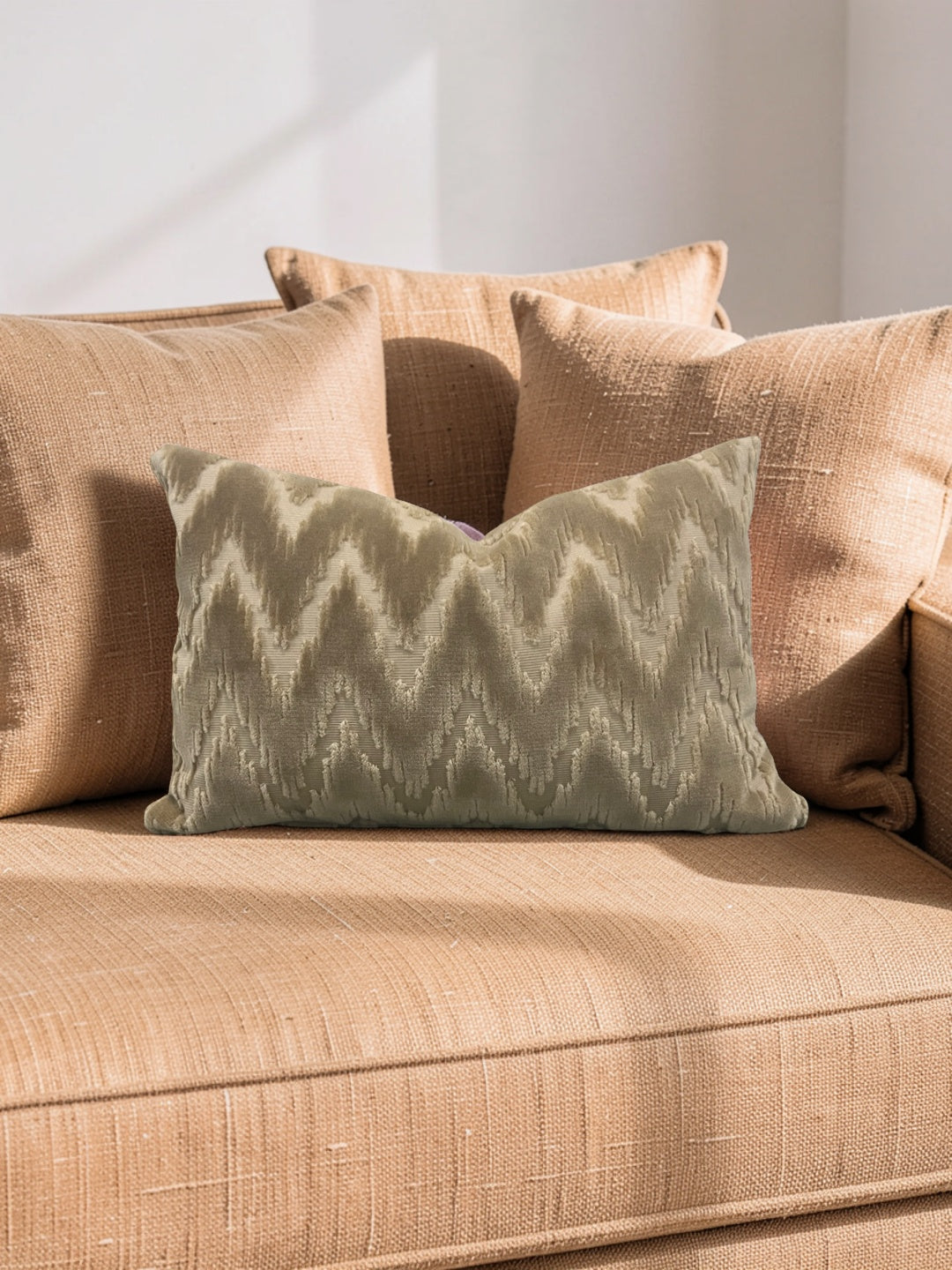 Brentano Fabric Lumbar Pillow Andamento 12x18" Knife Edge Cover