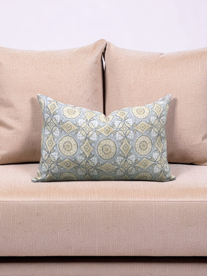 Marvic London Fabric Lumbar Pillow Figaro Duck Egg 12x18" Knife Edge Cover