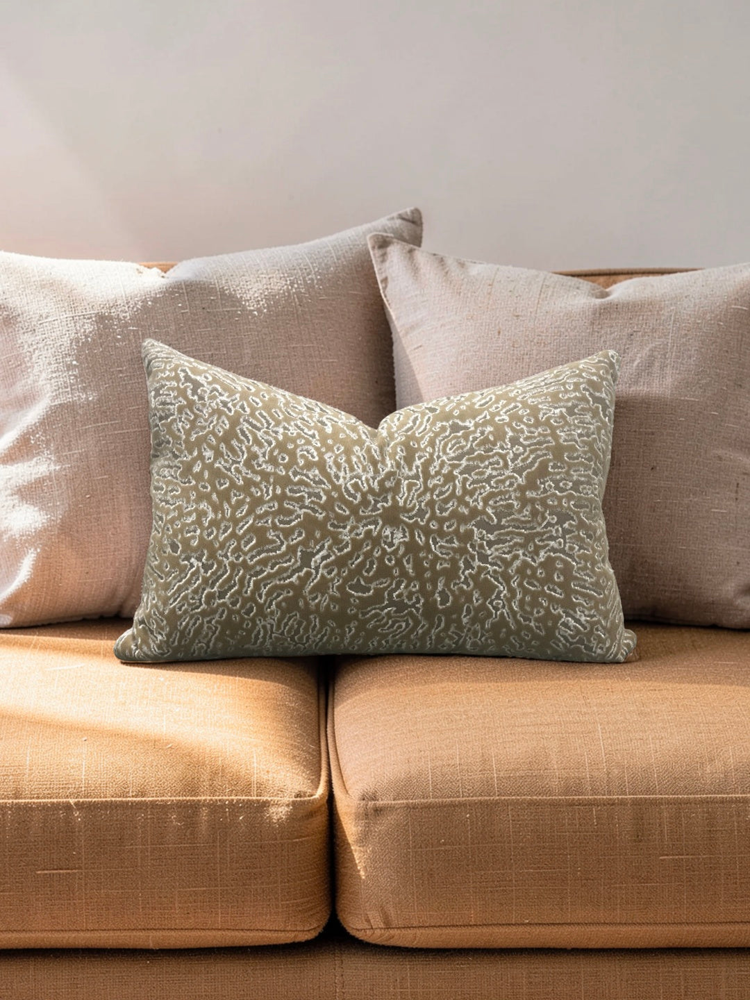 Pollack Fabric Lumbar Pillow Bali Acacia 12x18" Knife Edge Cover