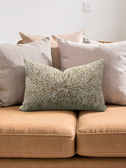 Pollack Fabric Lumbar Pillow Bali Acacia 12x18" Knife Edge Cover