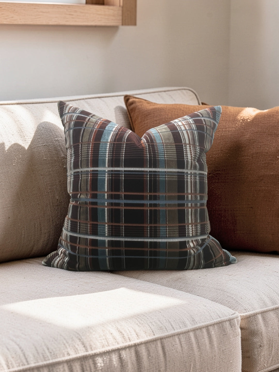 Brentano Fabric Decorative Pillow Longji Winery 20x20" Knife Edge Cover
