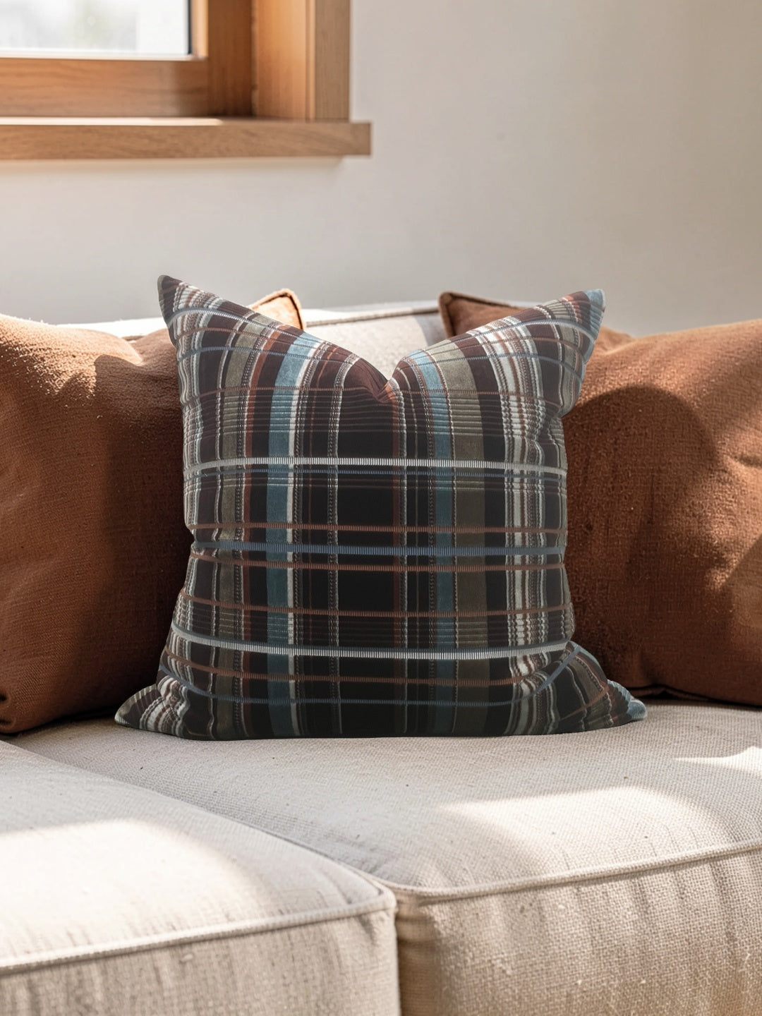 Brentano Fabric Decorative Pillow Longji Winery 20x20" Knife Edge Cover