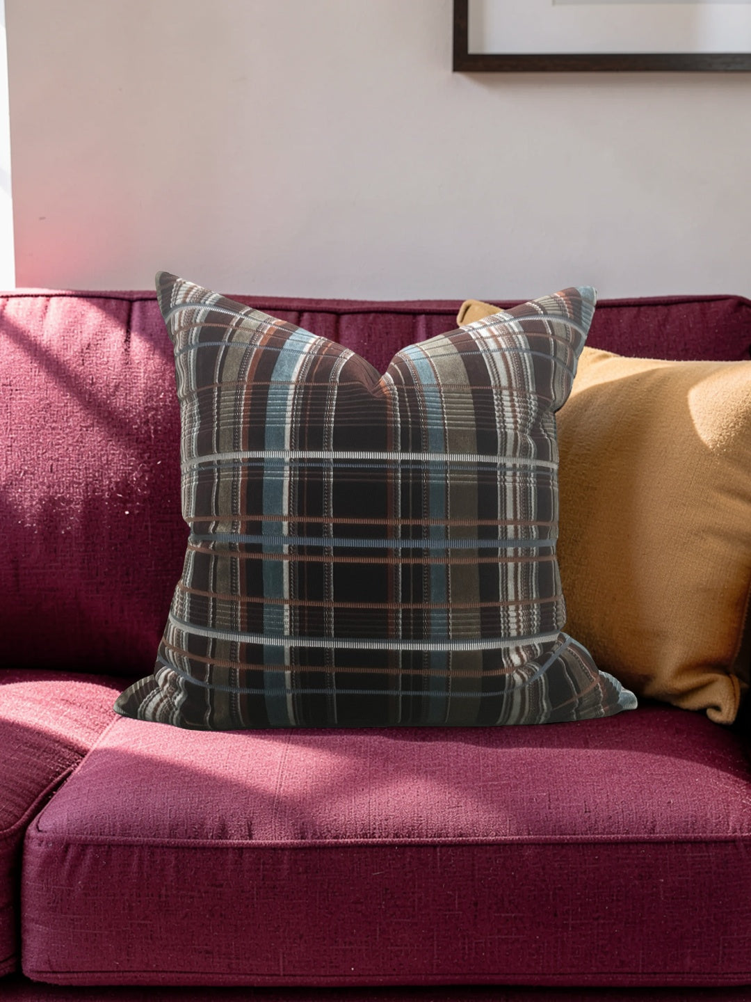 Brentano Fabric Decorative Pillow Longji Winery 20x20" Knife Edge Cover