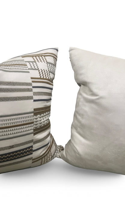 Larsen Fabric Decorative Pillow Hillside Gold 20x20" Knife Edge Cover