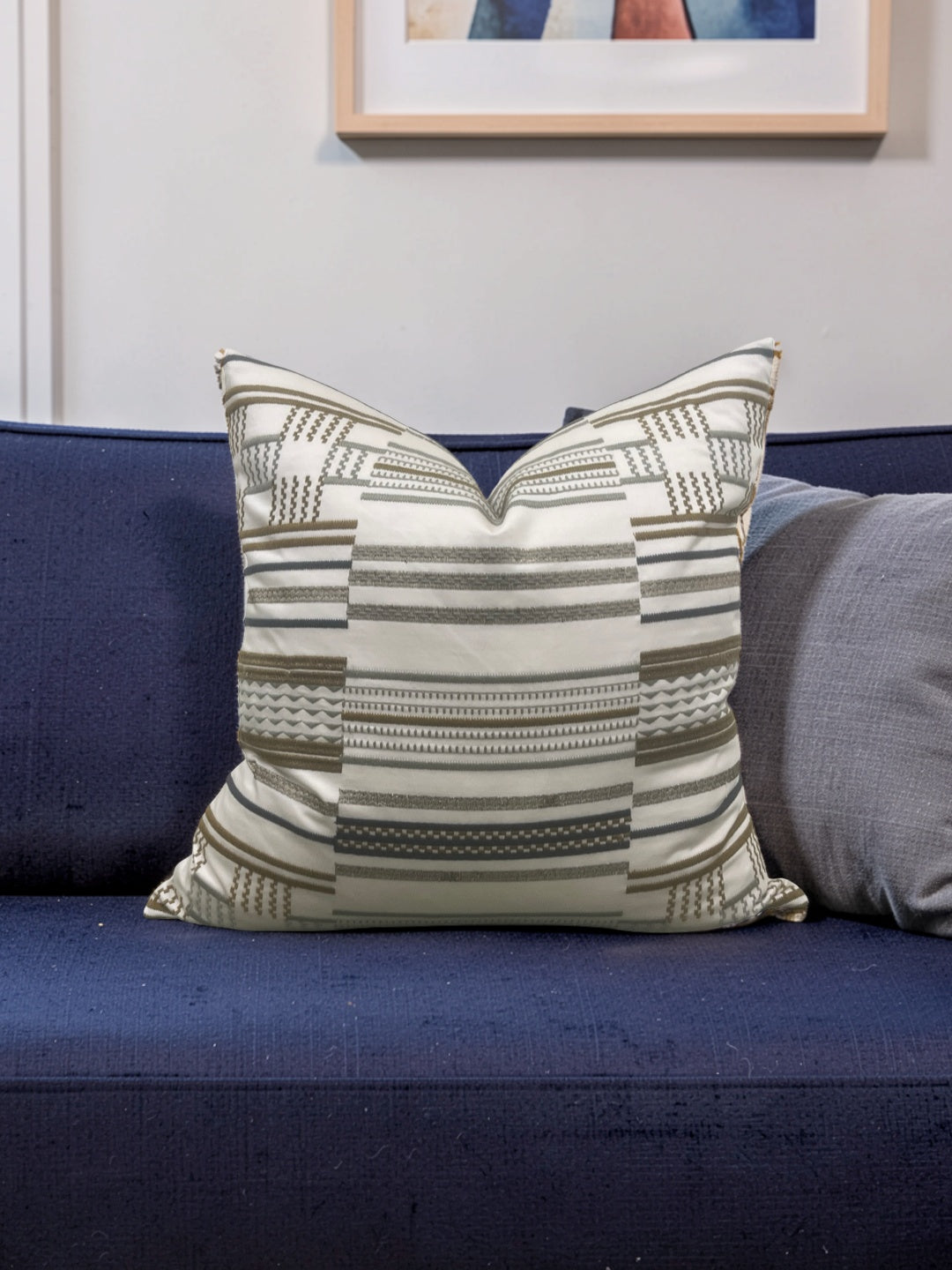 Larsen Fabric Decorative Pillow Hillside Gold 20x20" Knife Edge Cover