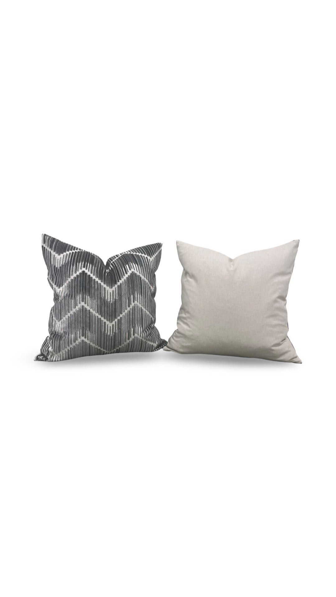 Kravet Fabric Decorative Pillow Highs And Lows Anthracite 20x20" Knife Edge Cover