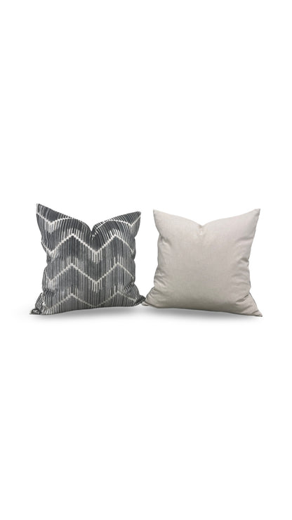 Kravet Fabric Decorative Pillow Highs And Lows Anthracite 20x20" Knife Edge Cover