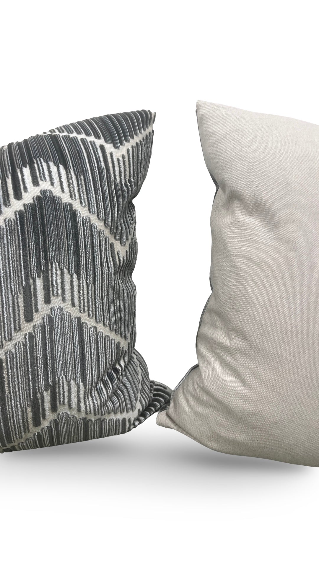 Kravet Fabric Decorative Pillow Highs And Lows Anthracite 20x20" Knife Edge Cover