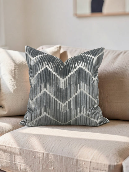 Kravet Fabric Decorative Pillow Highs And Lows Anthracite 20x20" Knife Edge Cover