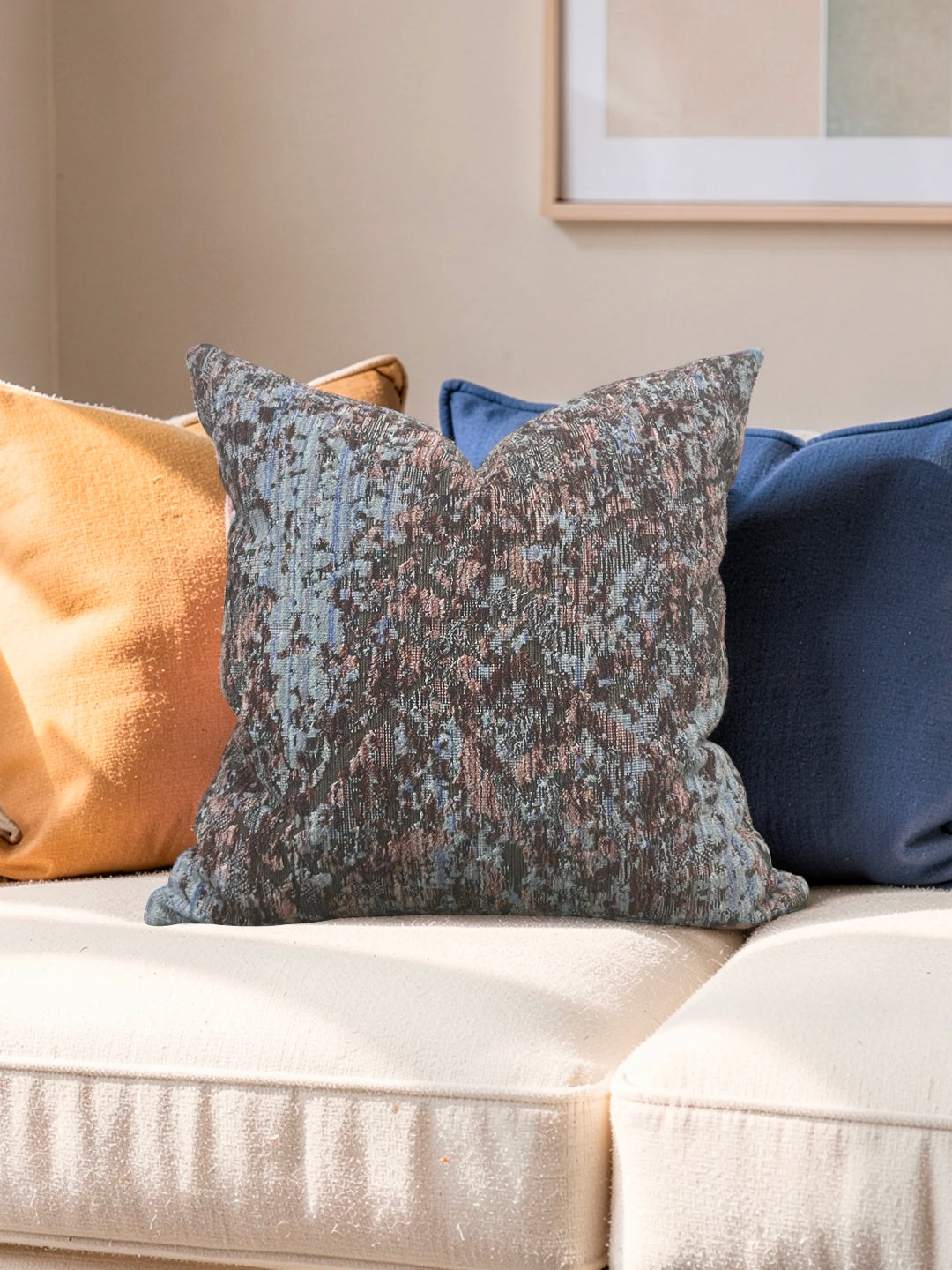 HBF Textiles Decorative Pillow Fields of Velvet Wild Blossom 18x18" Knife Edge Cover