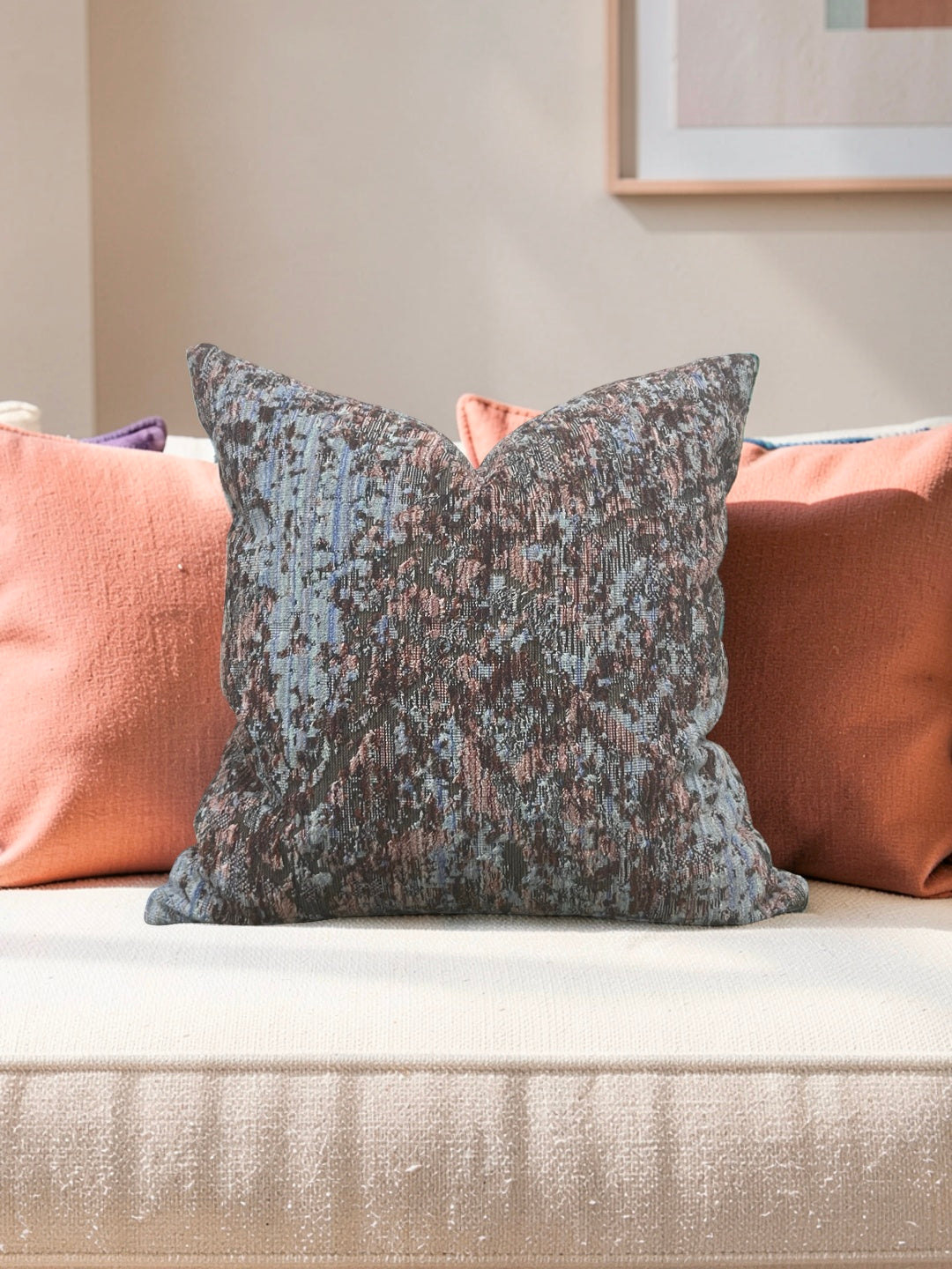 HBF Textiles Decorative Pillow Fields of Velvet Wild Blossom 18x18" Knife Edge Cover
