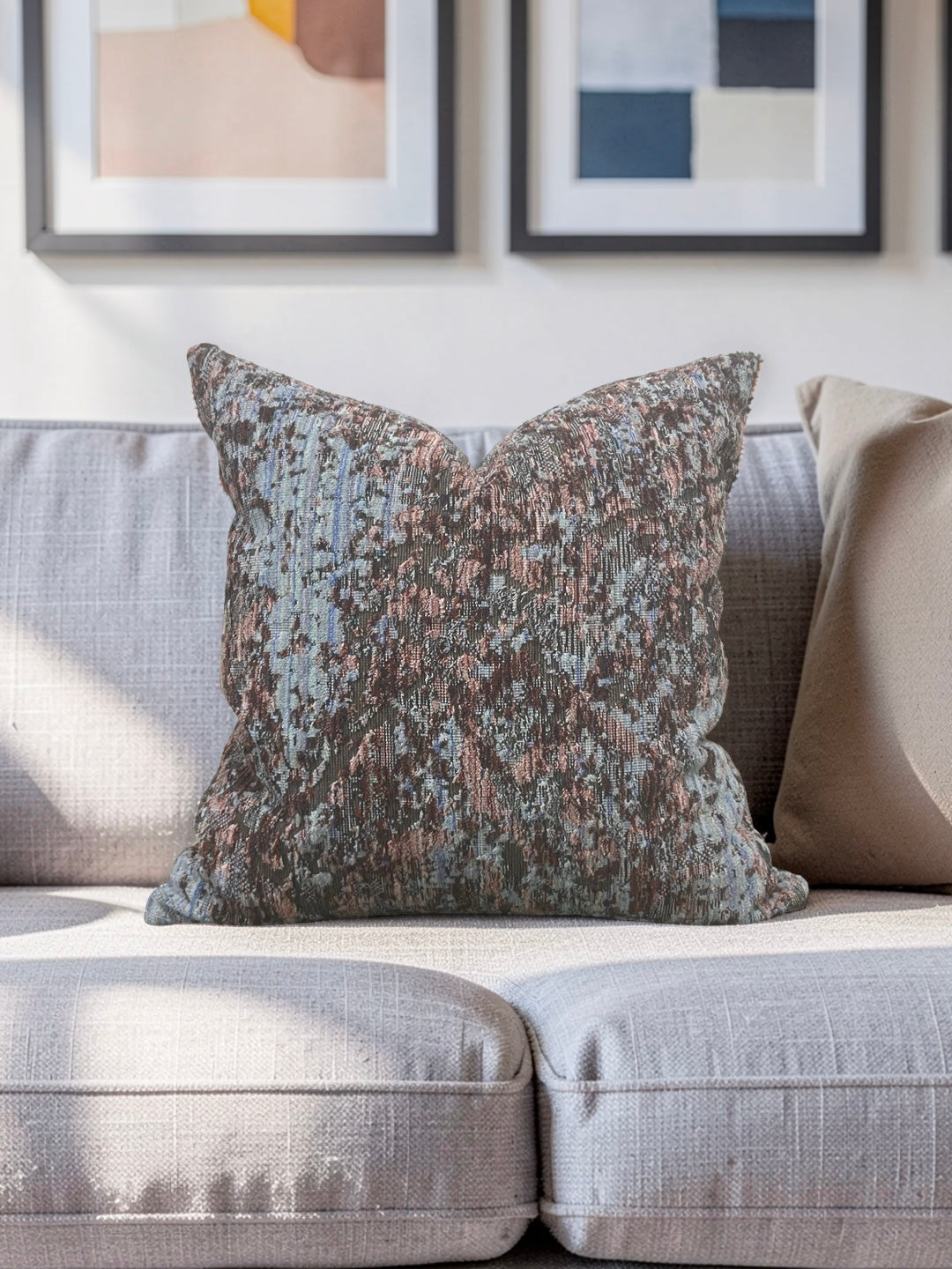 HBF Textiles Decorative Pillow Fields of Velvet Wild Blossom 18x18" Knife Edge Cover