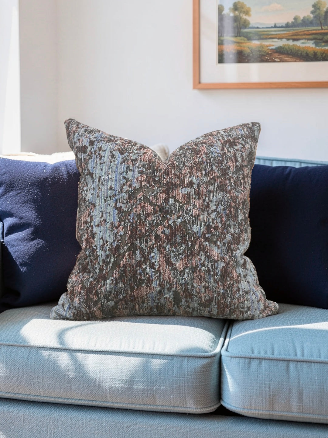 HBF Textiles Decorative Pillow Fields of Velvet Wild Blossom 18x18" Knife Edge Cover