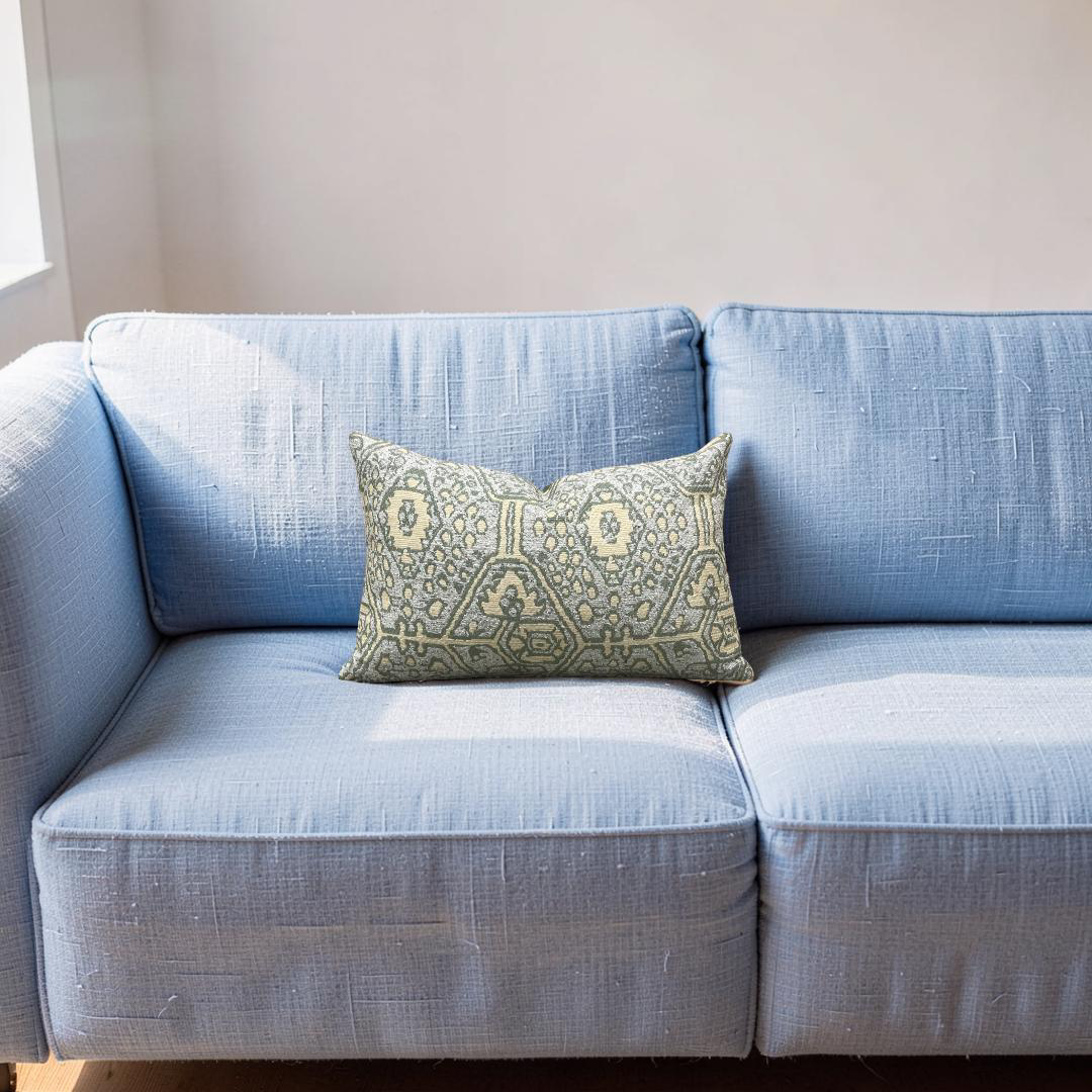 Jennifer Shorto Lumbar Pillow Tao Mint 12x18" Knife Edge Cover