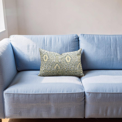 Jennifer Shorto Lumbar Pillow Tao Mint 12x18" Knife Edge Cover