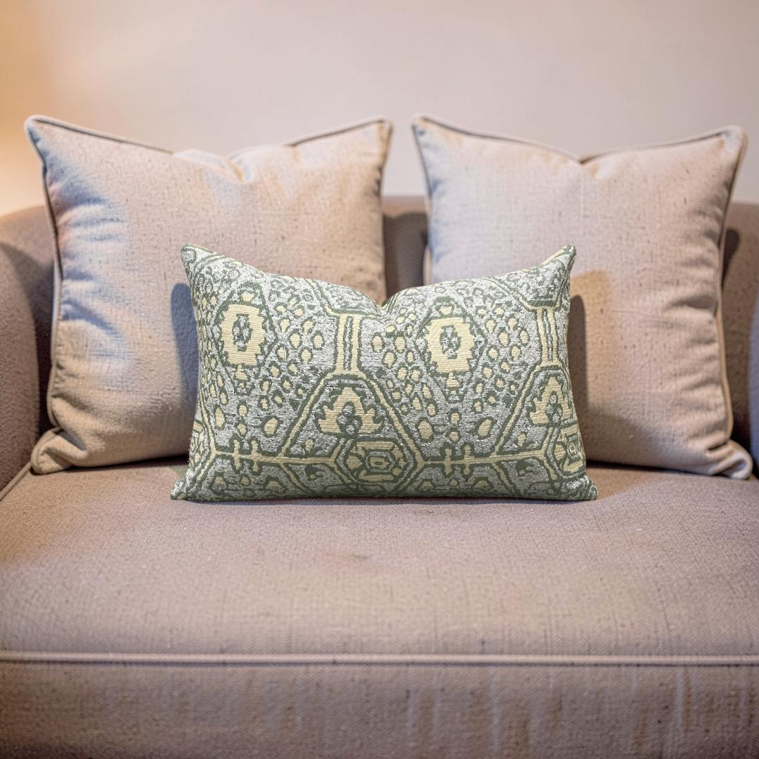 Jennifer Shorto Lumbar Pillow Tao Mint 12x18" Knife Edge Cover