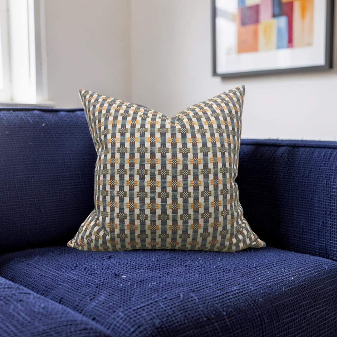 Jim Thompson 22x22" Decorative Pillow Coverlet Copper Knife Edge Cover
