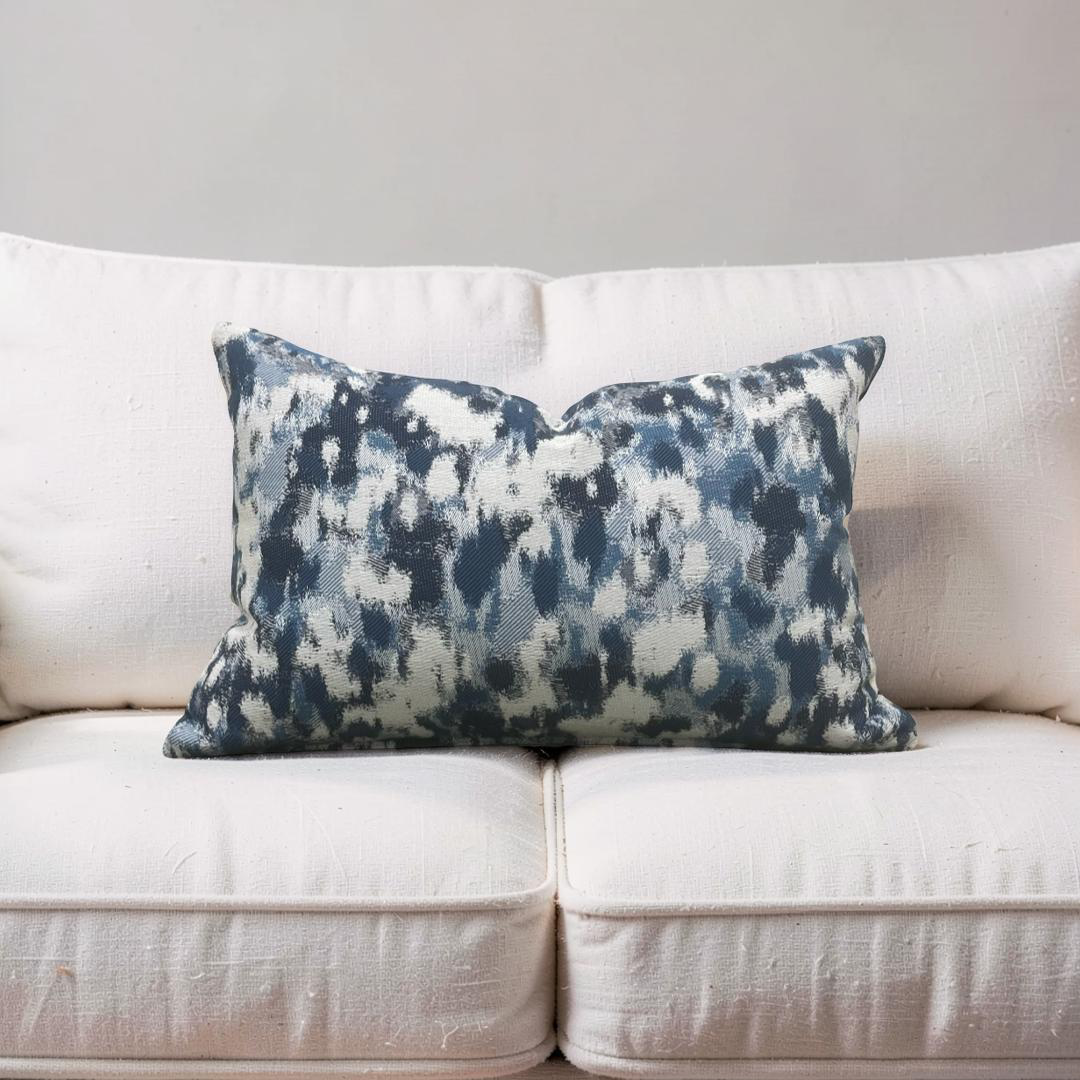 Jim Thompson Lumbar Pillow Plumeria Ocean 12x18" Knife Edge Cover