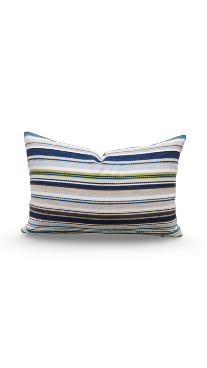 Jim Thompson Lumbar Pillow Pool Party Maritime 12x18" Knife Edge Cover
