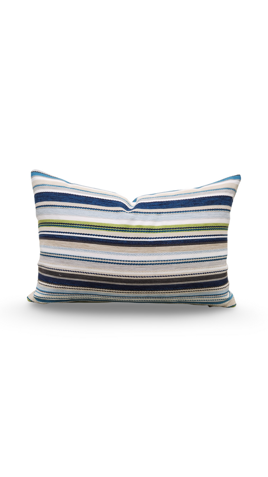 Jim Thompson Lumbar Pillow Pool Party Maritime 12x18" Knife Edge Cover