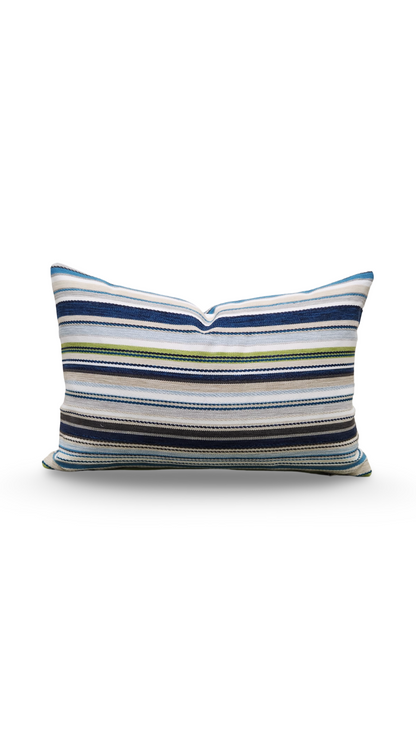 Jim Thompson Lumbar Pillow Pool Party Maritime 12x18" Knife Edge Cover
