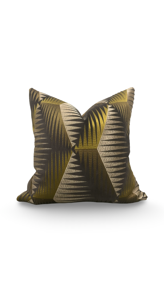 Jim Thompson Decorative Pillow 22x22" Cotton Club Umber Knife Edge Cover