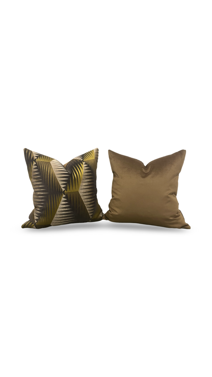 Jim Thompson Decorative Pillow 22x22" Cotton Club Umber Knife Edge Cover