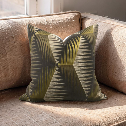 Jim Thompson Decorative Pillow 22x22" Cotton Club Umber Knife Edge Cover