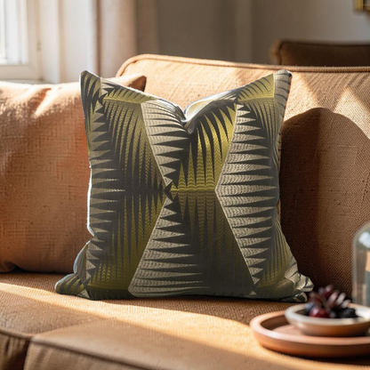 Jim Thompson Decorative Pillow 22x22" Cotton Club Umber Knife Edge Cover
