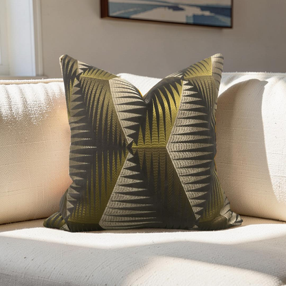 Jim Thompson Decorative Pillow 22x22" Cotton Club Umber Knife Edge Cover