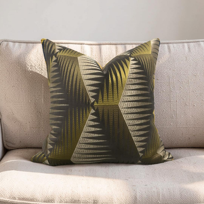 Jim Thompson Decorative Pillow 22x22" Cotton Club Umber Knife Edge Cover