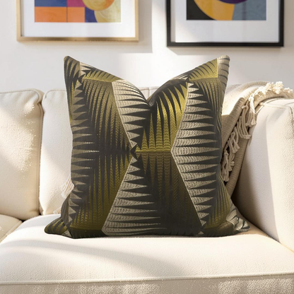 Jim Thompson Decorative Pillow 22x22" Cotton Club Umber Knife Edge Cover