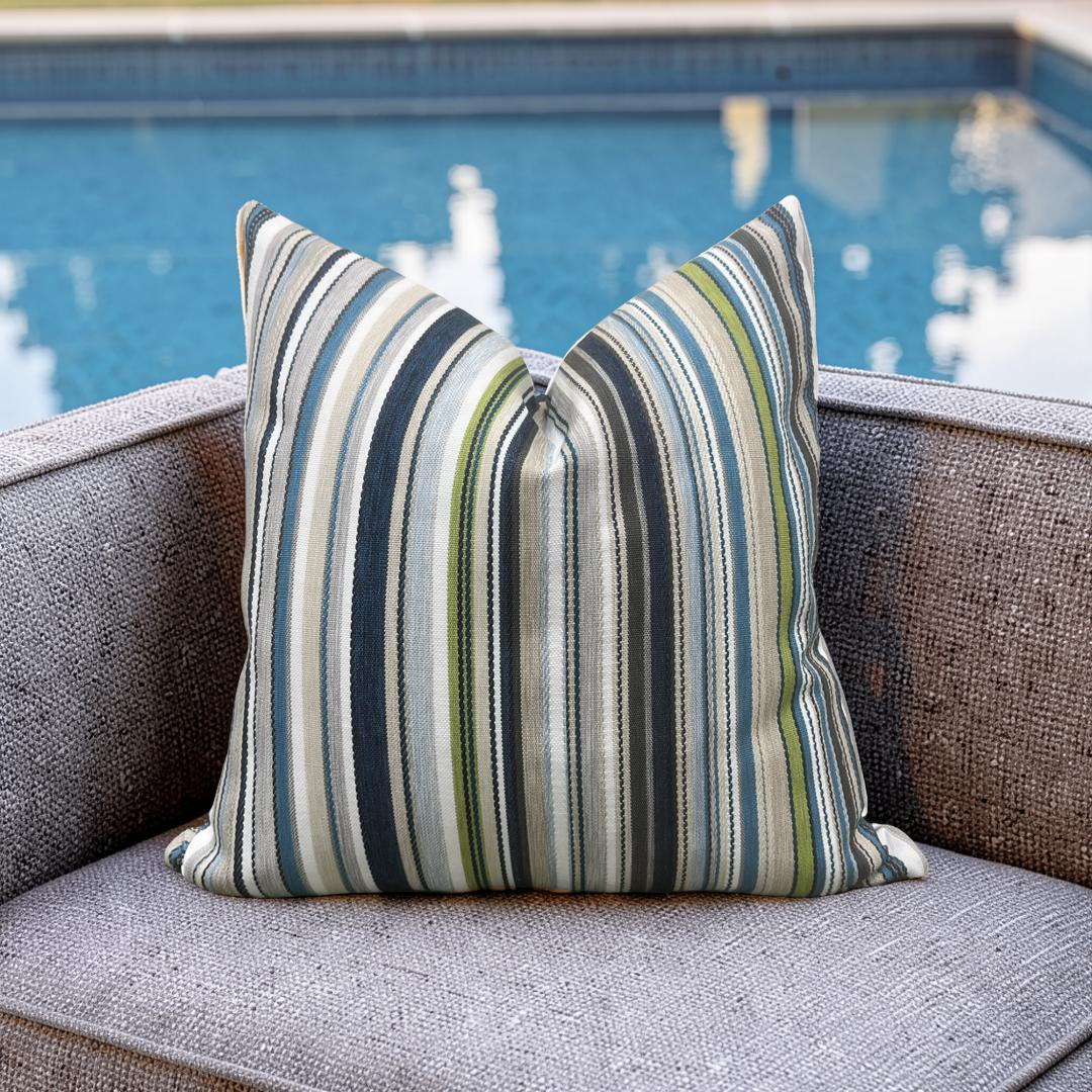 Outdoor Jim Thompson Pillow Pool Party Maritime 20x20" Knife Edge Cover