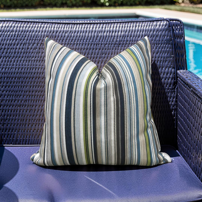 Outdoor Jim Thompson Pillow Pool Party Maritime 20x20" Knife Edge Cover