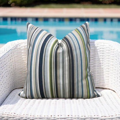 Outdoor Jim Thompson Pillow Pool Party Maritime 20x20" Knife Edge Cover