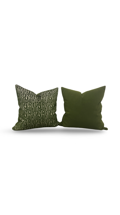 Raised Velvet Decorative Pillow Linq Olive Branch 20x20" Knife Edge Cover
