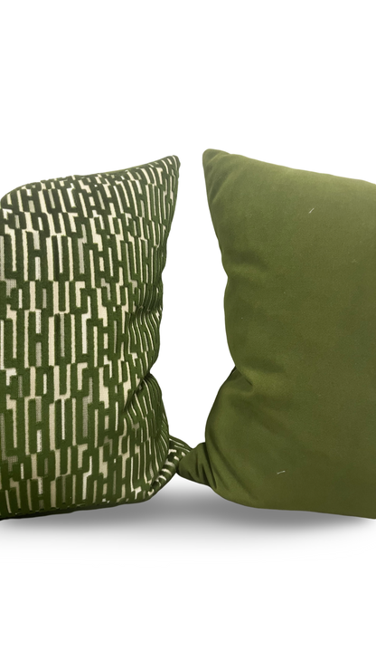 Raised Velvet Decorative Pillow Linq Olive Branch 20x20" Knife Edge Cover