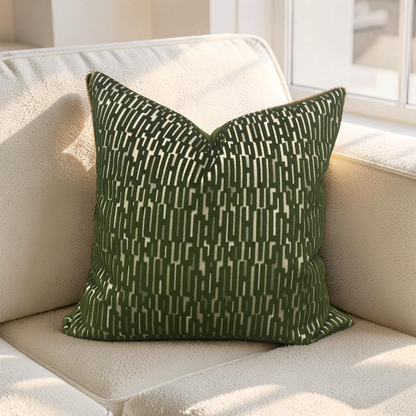 Raised Velvet Decorative Pillow Linq Olive Branch 20x20" Knife Edge Cover