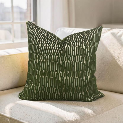 Raised Velvet Decorative Pillow Linq Olive Branch 20x20" Knife Edge Cover