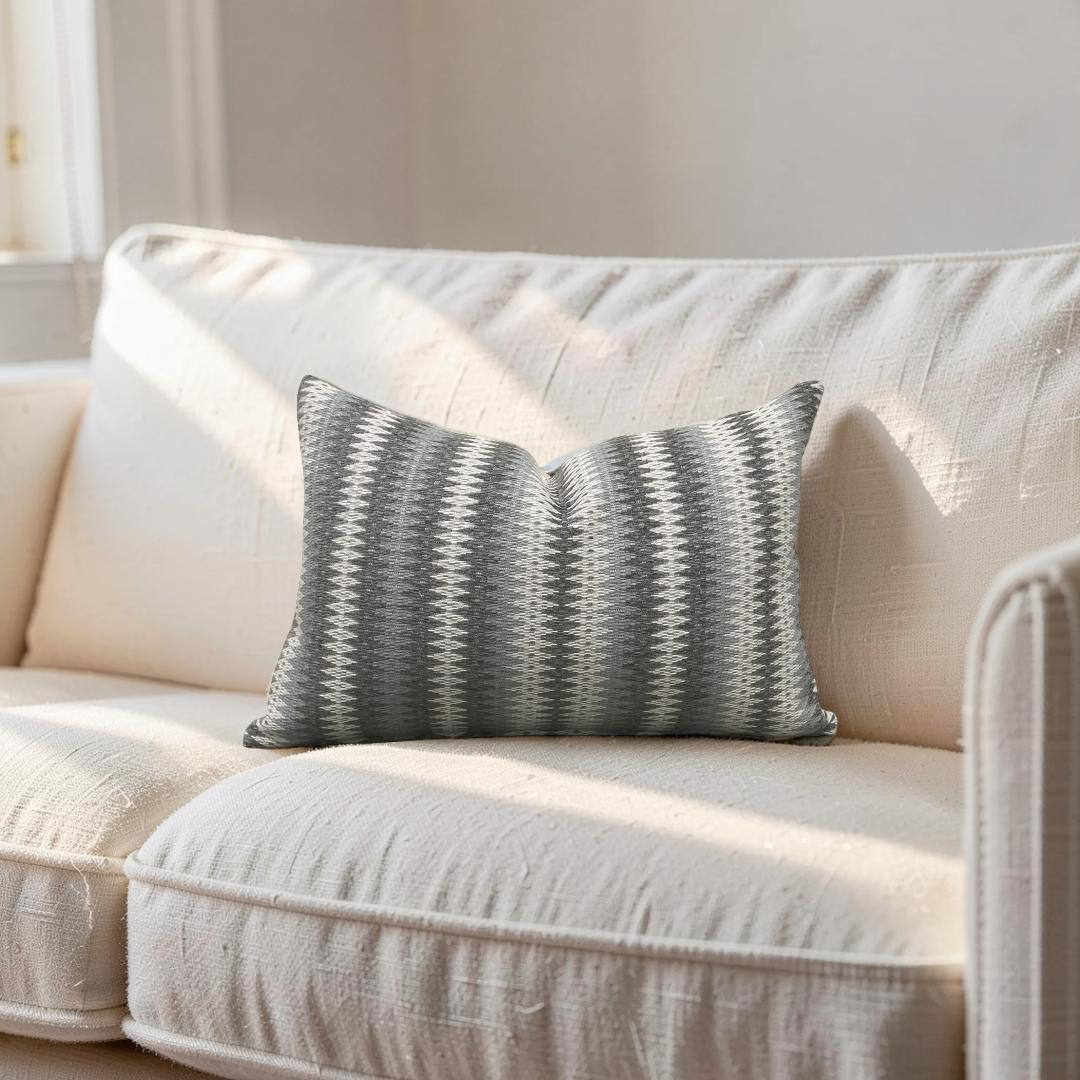 Lumbar Pillow Rattler Natural 12x18" Knife Edge Cover