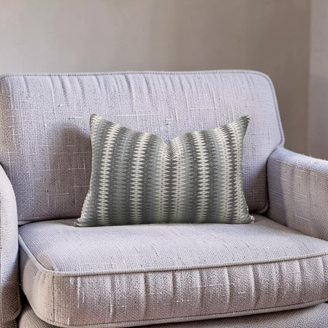 Lumbar Pillow Rattler Natural 12x18" Knife Edge Cover