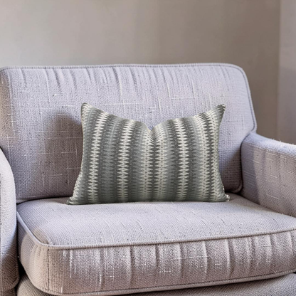 Lumbar Pillow Rattler Natural 12x18" Knife Edge Cover