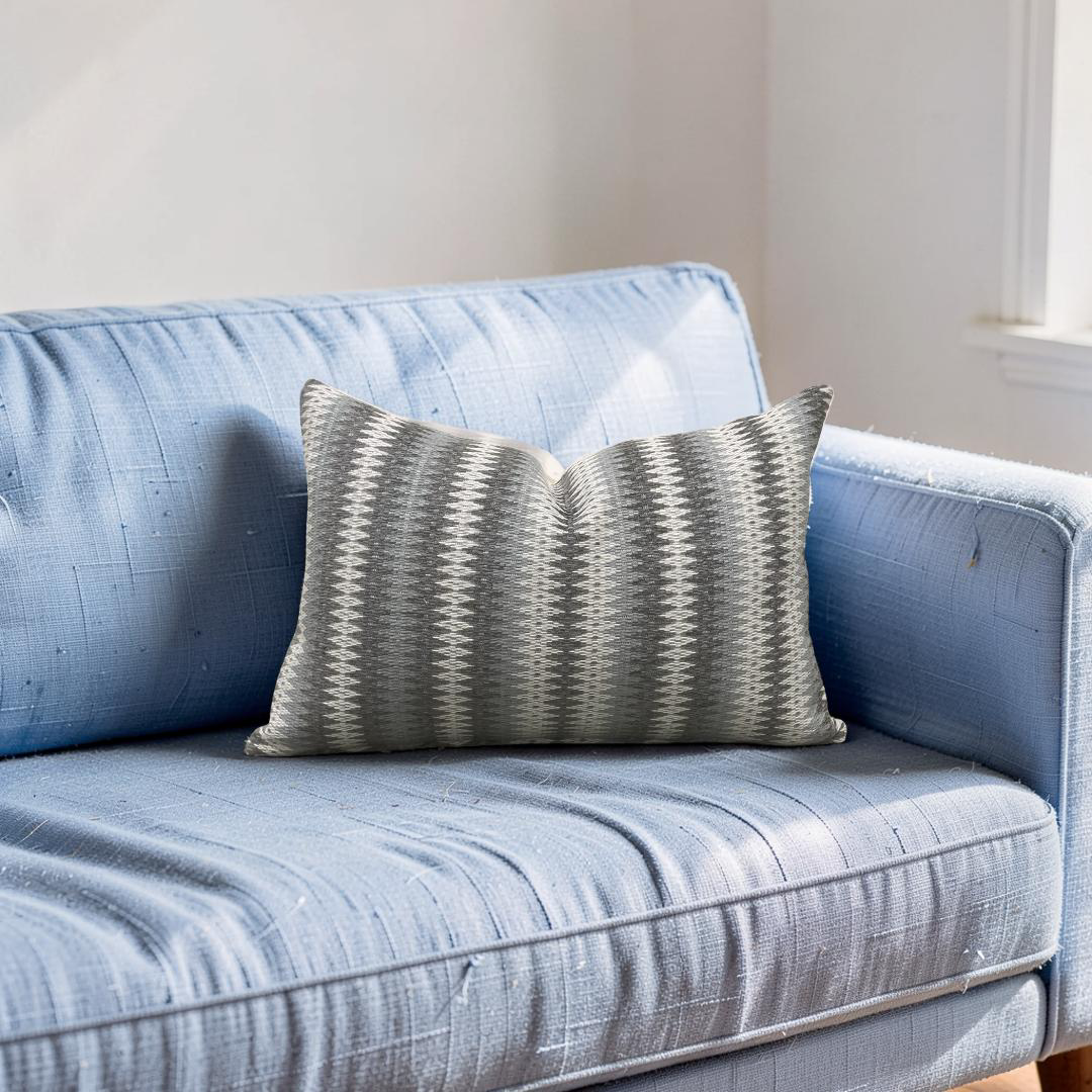 Lumbar Pillow Rattler Natural 12x18" Knife Edge Cover