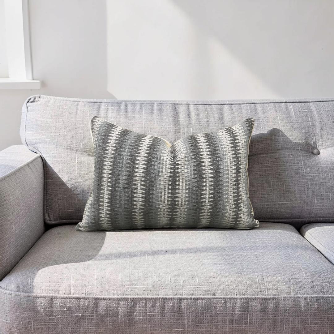 Lumbar Pillow Rattler Natural 12x18" Knife Edge Cover