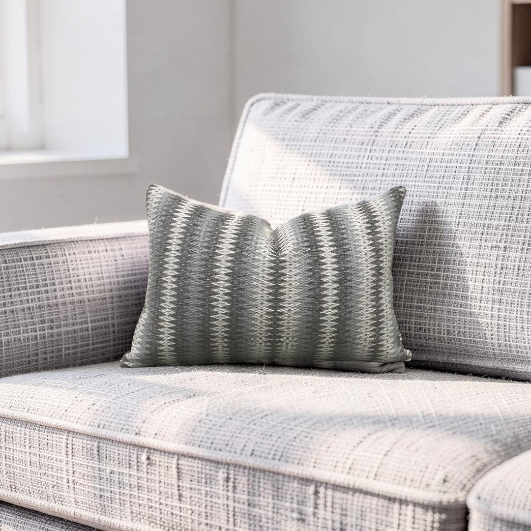 Lumbar Pillow Rattler Natural 12x18" Knife Edge Cover