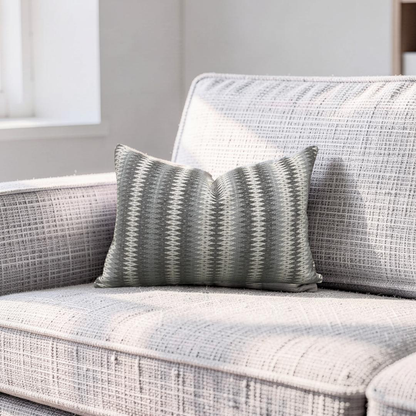 Lumbar Pillow Rattler Natural 12x18" Knife Edge Cover