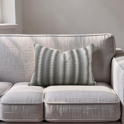 Lumbar Pillow Rattler Natural 12x18" Knife Edge Cover