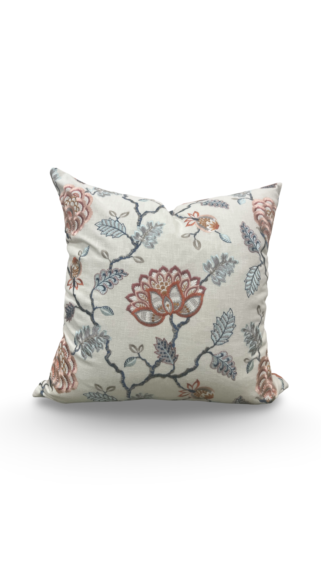 Designer Fabric Grand Bouquet Sorbet 22x22" Knife Edge Decorative Throw Pillow